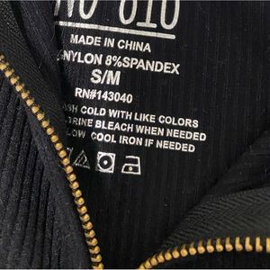 Black Zip up Bodysuit